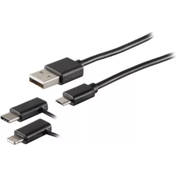 Cavo USB S/CONN 14-15035 USB 2.0 2 m nero