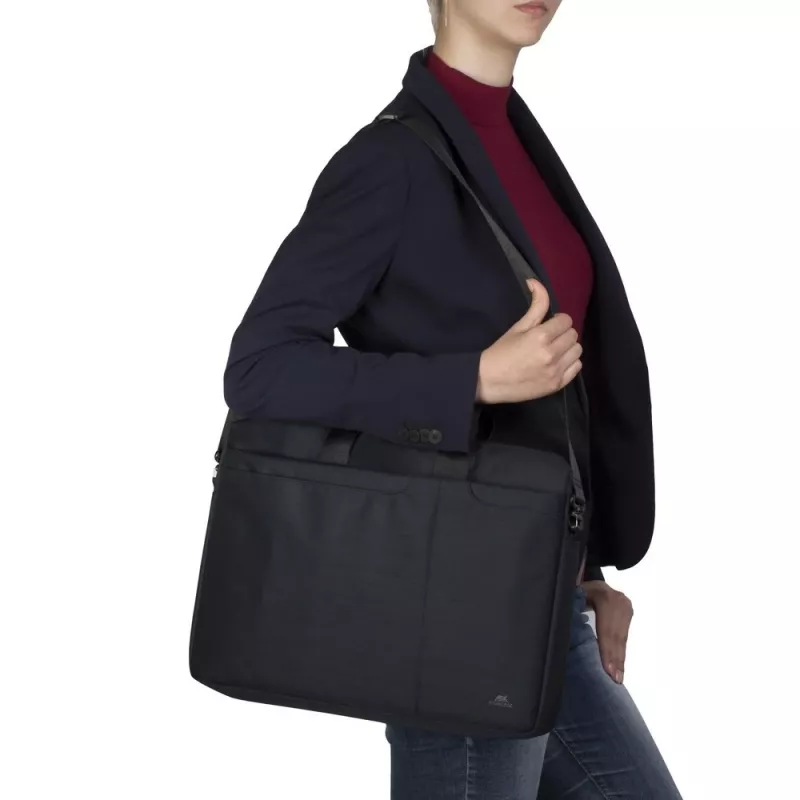 Borsa a tracolla Rivacase Biscayne 39,6 cm (15,6 pollici) nero