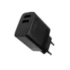 Caricabatterie da viaggio dual-USB fisso FIXC17N-2U-BK, 17 W, adattatore USB portatile, nero