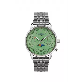 Orologio da polso al quarzo Zeppelin LZ 14 Marine 8637M-4, acciaio inox, impermeabile