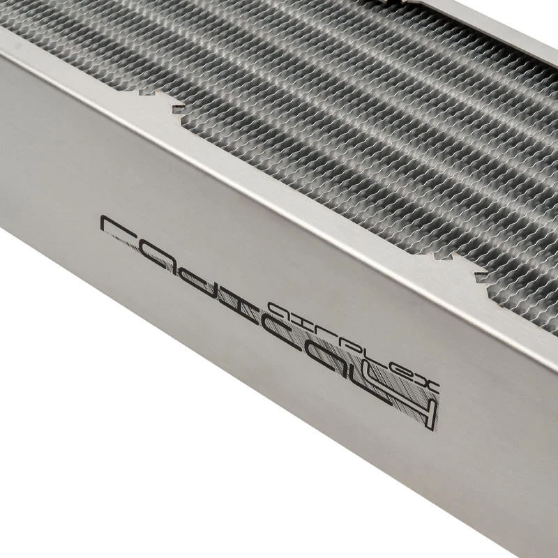 Radiatore Aqua-Computer airplex radical 4/360 — alluminio/rame/acciaio inox, 400×140×73 mm