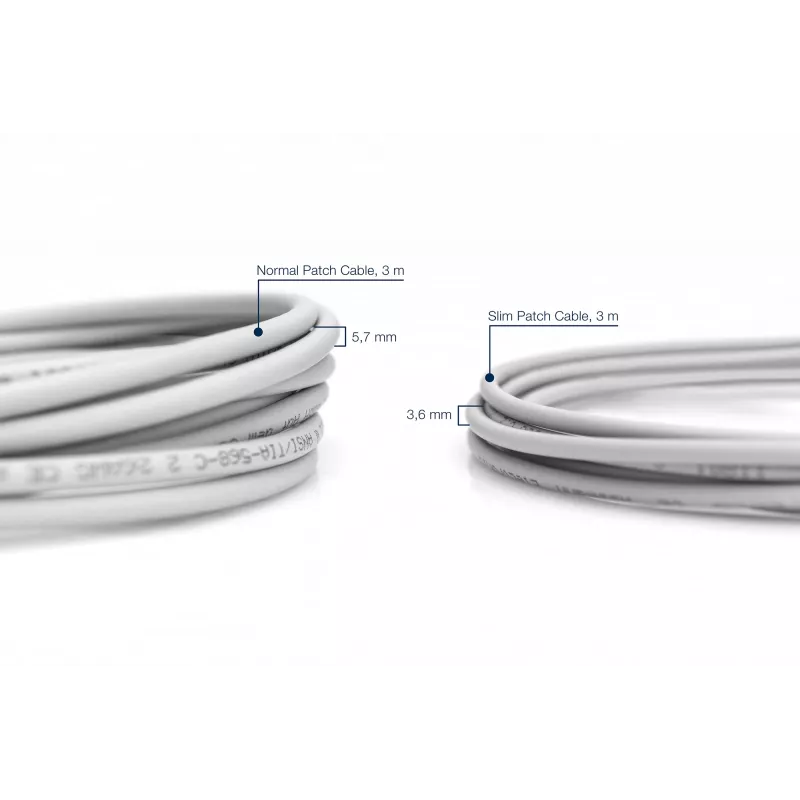 Digitus DK-1624-100S-5 Cavo patch Slim CAT 6 U/FTP, 10 m, grigio, confezione da 5