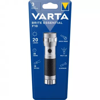 Torcia Varta Brite Essential F10 15608 201 401 — LED, 100 lumen, compatta