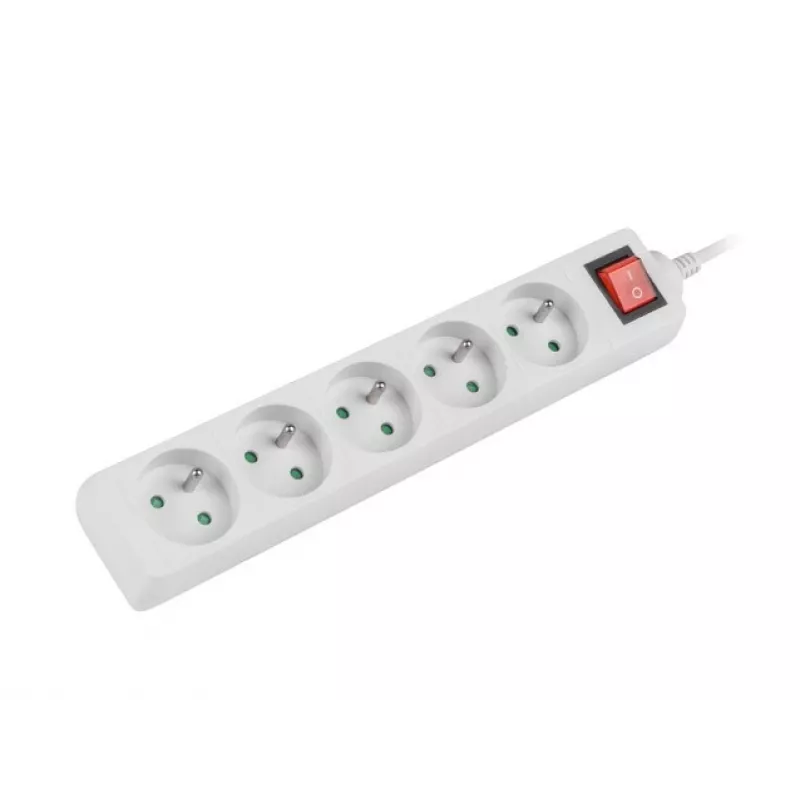 Prolunga elettrica Lanberg PS1-05E-0150-W 1,5 m 5 prese AC per interni bianca