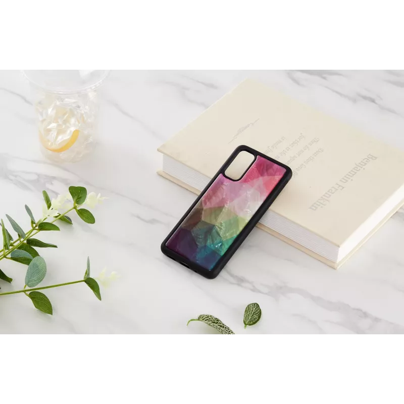 Custodia protettiva iKins per Samsung Galaxy S20 – motivo fiori d'acqua, nero