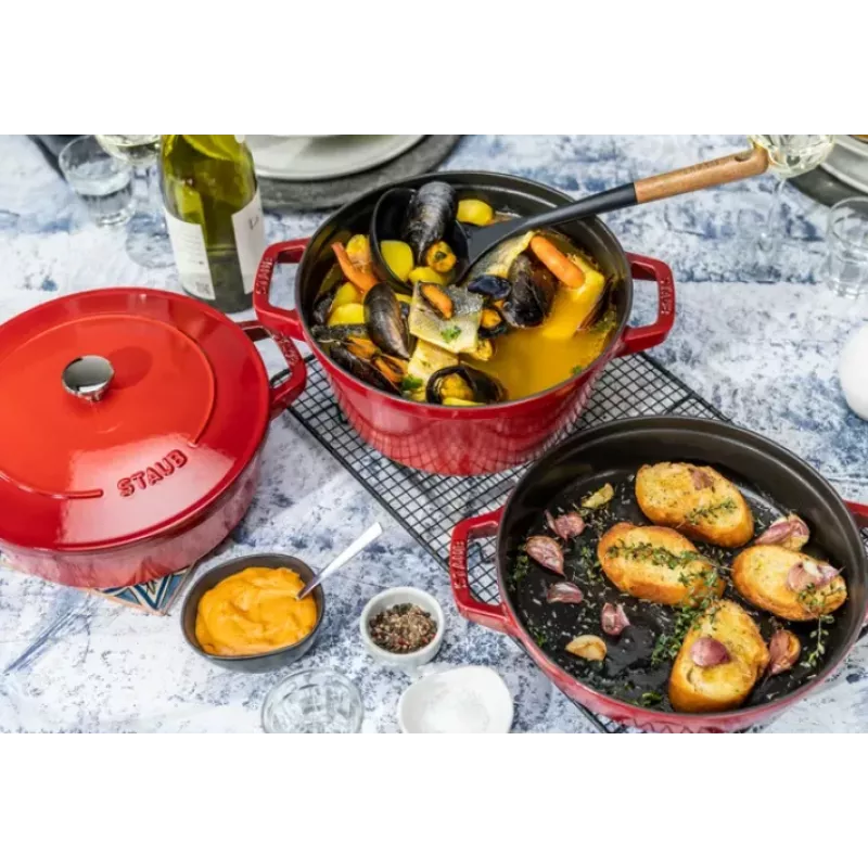 Staub La Cocotte Casseruola rotonda in ghisa – SET DA 3 PEZZI
