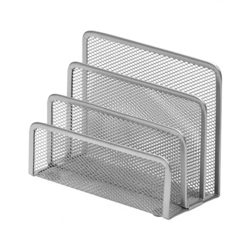 Portaposta Forpus, argento, 3 scomparti, lamiera forata 1006-102