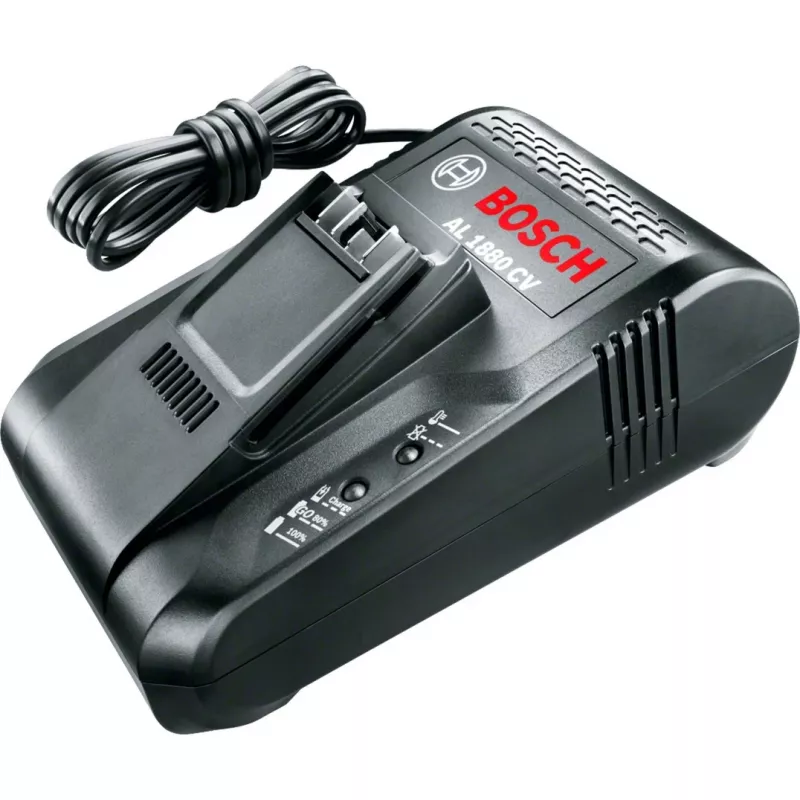 Bosch AL 1880 CV 1600A011TZ caricabatterie rapido, 8 A, Power for All, nero