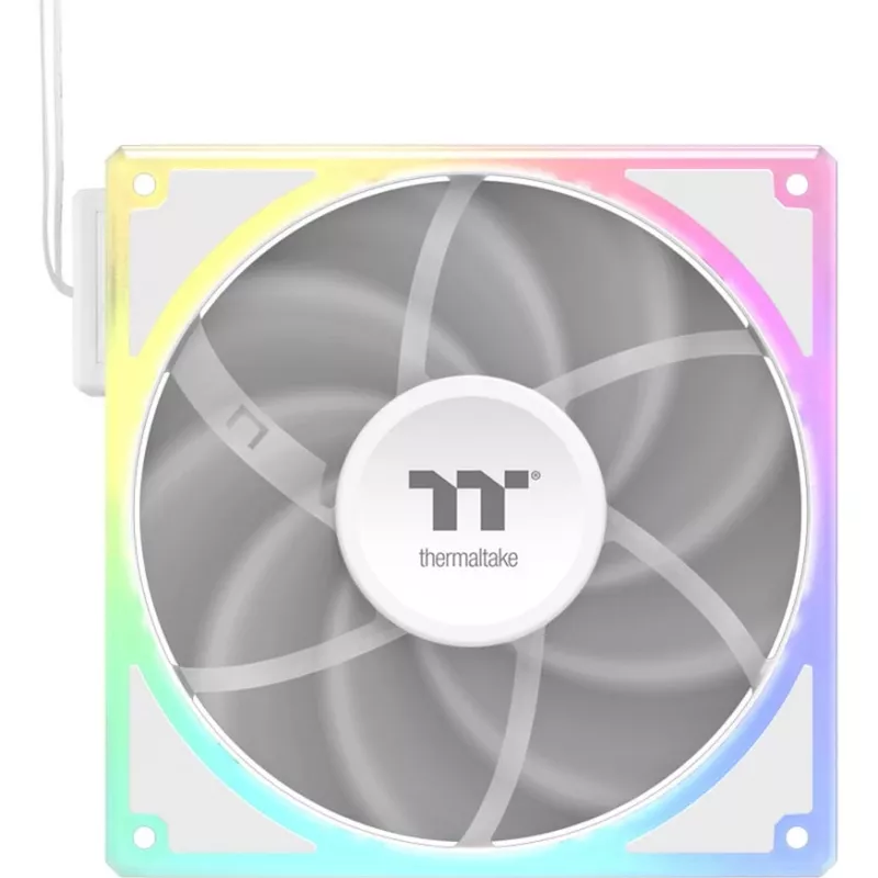 Kit ventole THERMALTAKE TOUGHFAN EX 140 ARGB Sync White — 140 mm, confezione da 3