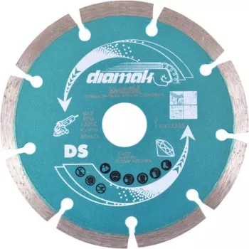 Makita disco diamantato 125x22,23 DIAMAK D-61139 diametro 125 mm diametro interno 22,23/20 mm 1 pz.