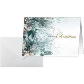 Biglietti d'auguri Sigel DS086 – Eucalyptus Magic, formato A6, cartoncino 250 g/m², interno bianco, confezione