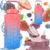Extralink Borraccia Motivazionale, 2000 ml, Rosso-Blu, BUT-994