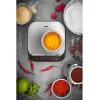 GEFU PREZISO nero, acciaio inox bilancia da cucina elettronica da piano rettangolare
