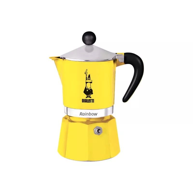Moka pot Bialetti Rainbow nero giallo
