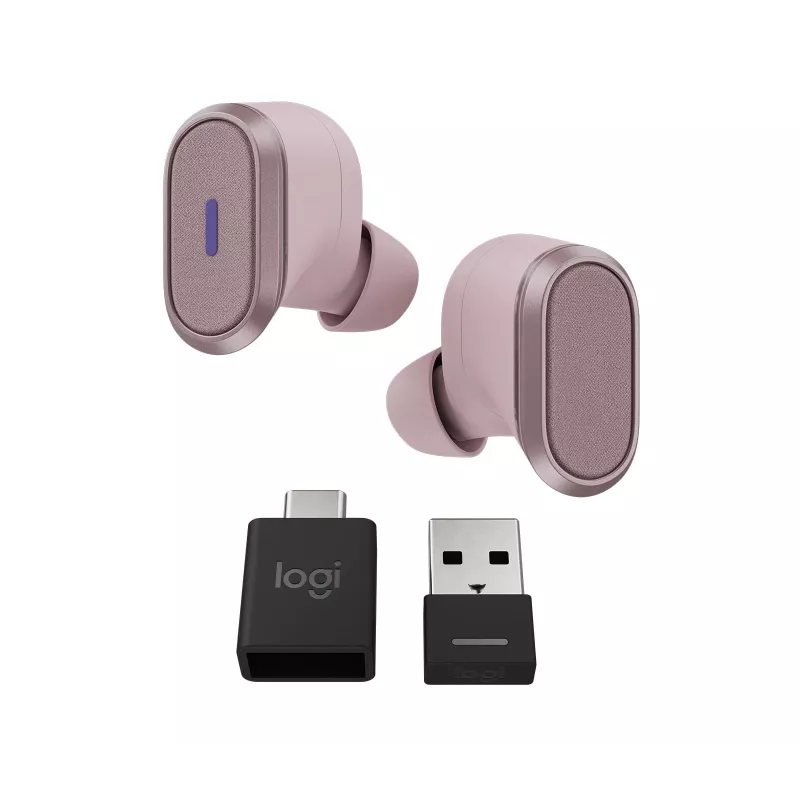 Logitech Zone True Wireless, cuffie in-ear, ANC, rosé, rosa, in-ear, Bluetooth, 985-001090