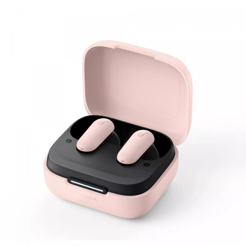 Headset Anker P30i headset wireless in-ear per chiamate e musica, USB Type-C, Bluetooth, rosa chiaro