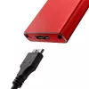 Case per SSD QOLTEC 51831 USB 3.0 per unità M.2 SATA fino a 2 TB, rosso, supporta lunghezza 30 mm, fino a 4 unità