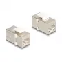 Delock 90637 Modulo Keystone RJ45 jack a RJ45 jack, Cat.6 FTP, argento/bianco
