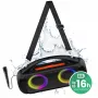 Altoparlante portatile MEDIA-TECH MT3184 — Bluetooth 5.3, 60W RMS, IPX5, batteria ricaricabile Li-Ion 16h, porta di ricarica USB-C, MicroSD, TWS, microfono, telecomando