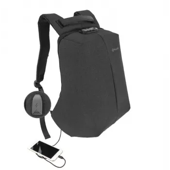 Zaino Tellur Notebook 15.6 Antitheft con porta USB, nero