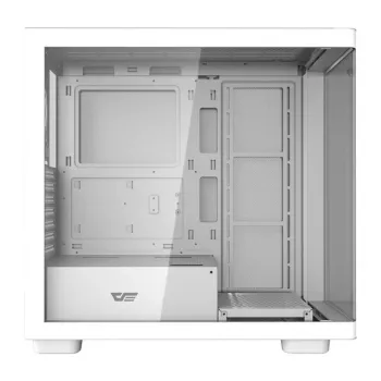 Case per computer DarkFlash DS900G bianco — Mid-Tower, vetro temperato, senza ventole