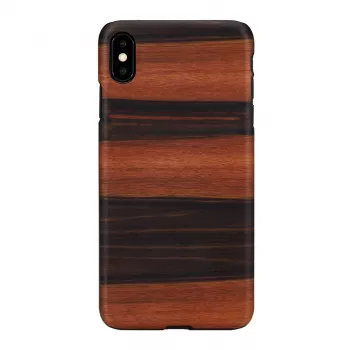 Custodia per smartphone man and wood per iPhone XS Max – nero ebano, cover posteriore rigida protettiva