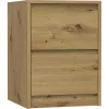 Topeshop K2 ARTISAN comodino 2 cassetti rovere