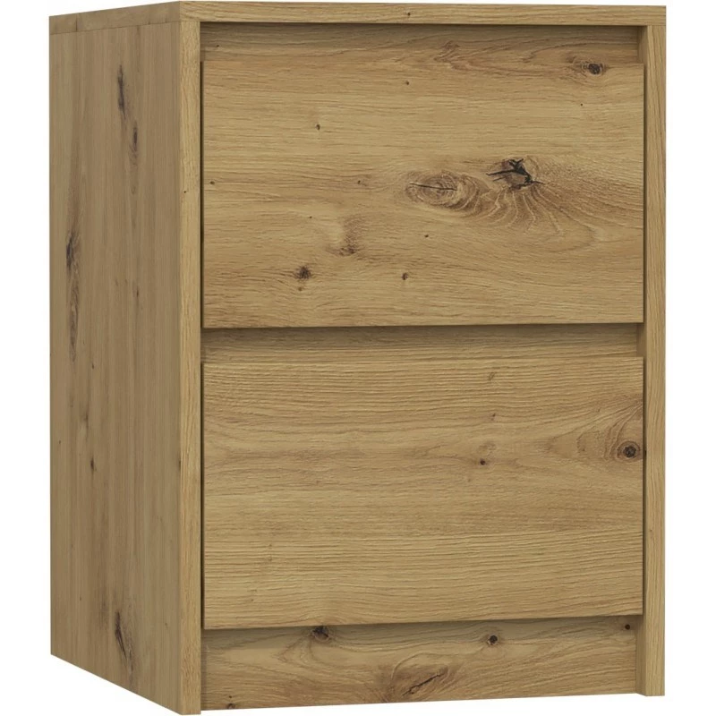 Topeshop K2 ARTISAN comodino 2 cassetti rovere