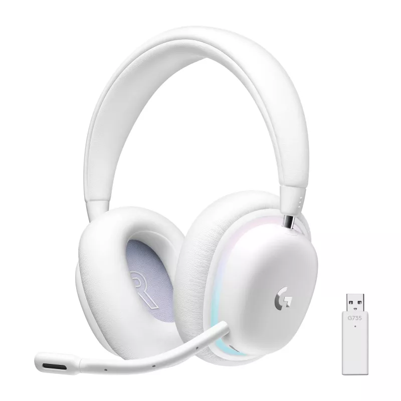 Logitech G G735 Headset da gaming wireless con illuminazione LIGHTSYNC RGB personalizzabile, LIGHTSPEED, Bluetooth, jack 3,5 mm, compatibile con PC e dispositivi mobili