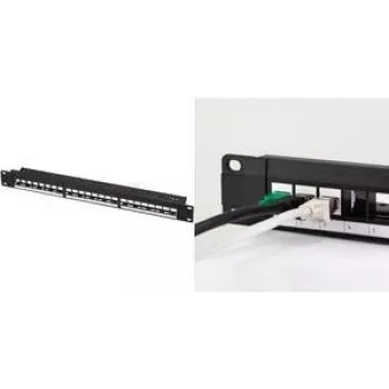 LogiLink Patch panel Keystone 48,30cm (19), 24 moduli, vuoto, nero 1HE (NK4065)