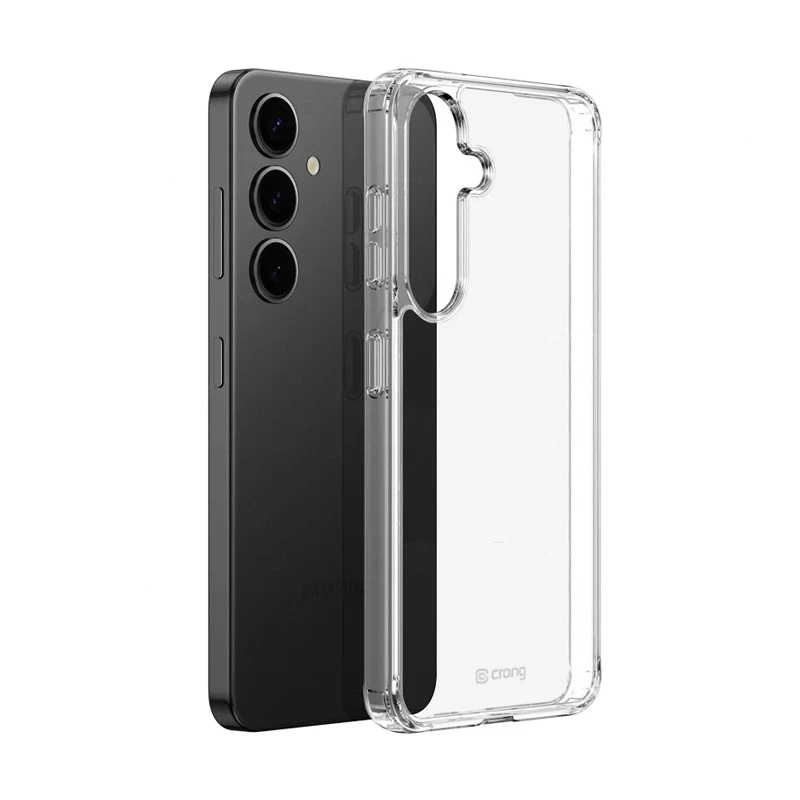 Custodia protettiva trasparente Crong Crystal Shield per Samsung Galaxy S25