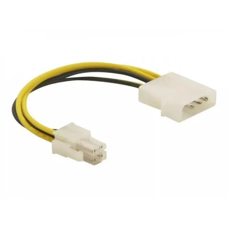 Delock 82391 cavo adattatore di alimentazione, ATX12V (P4) a 4 pin maschio a Molex a 4 pin maschio, 0,15 m