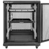 Qoltec 54516 patch panel per rack da 19 pollici, 24 porte, 1U, UTP, nero