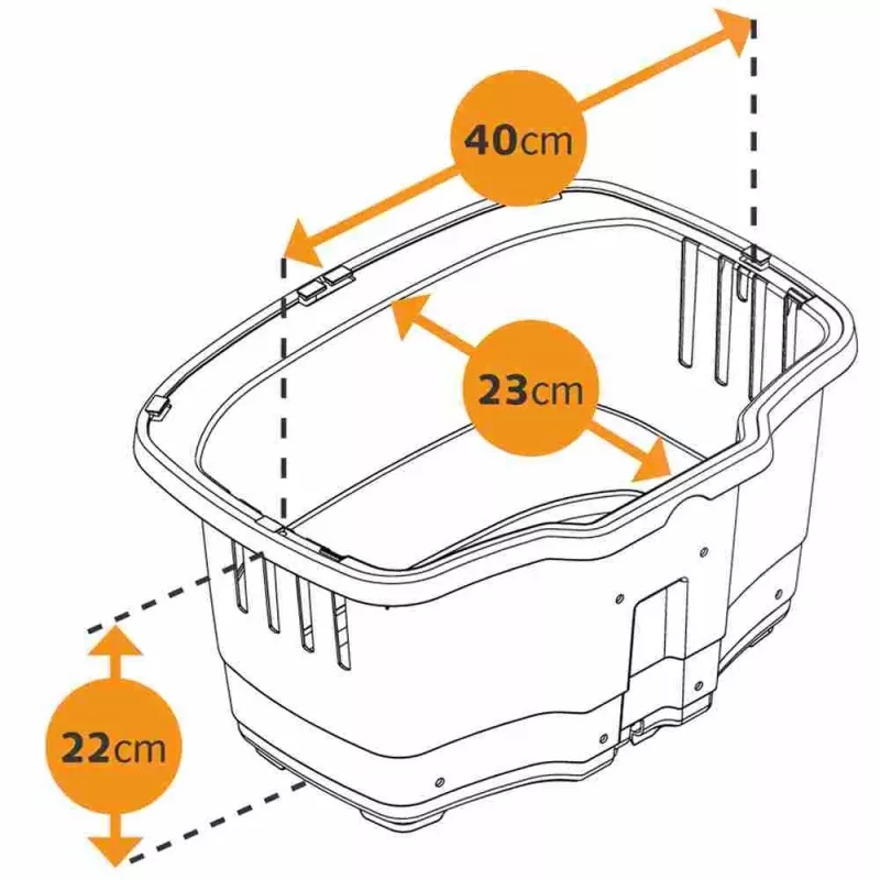 FERPLAST Atlas Bike 20 Rapid - cestino per bicicletta per animali