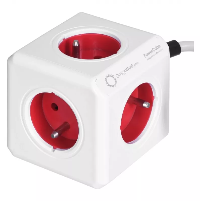 Allocacoc 2304/FREXPC ciabatta 3 m 5 prese AC per interni rosso, bianco