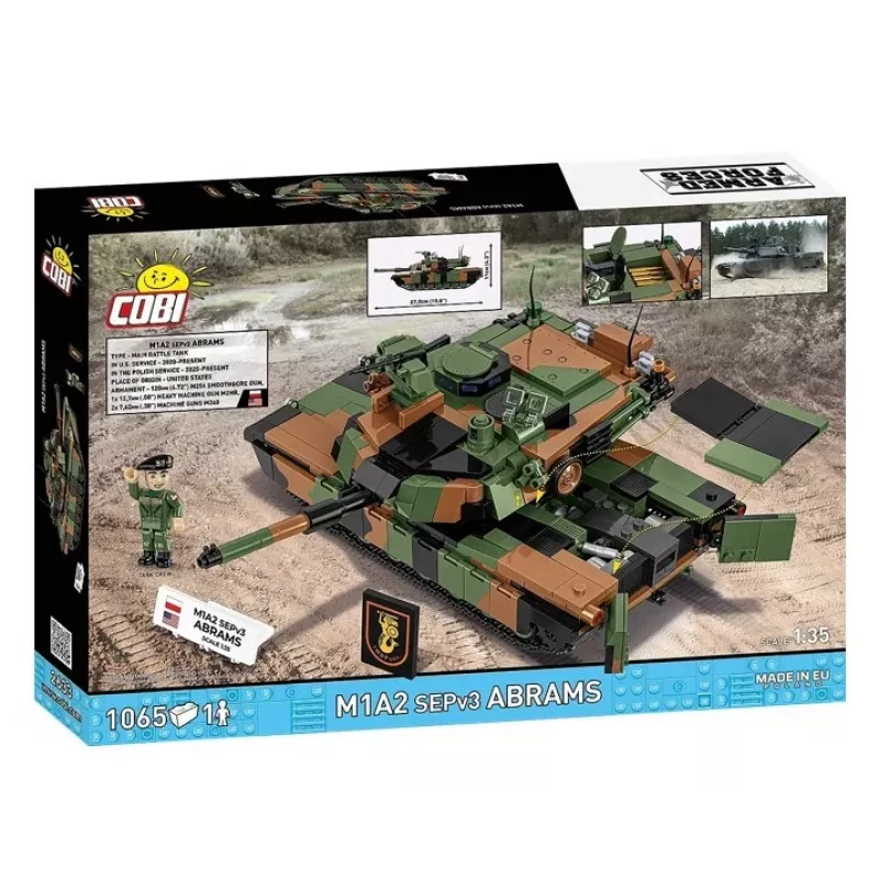 Set da costruzione Cobi M1A2 SEPV3 Abrams modello con 1.065 mattoncini