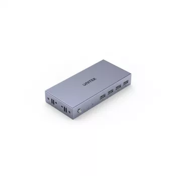 Switch KVM Unitek V307A USB HDMI 2 porte 4K Ultra HD 3840x2160@60 Hz HDCP 2.2, case in metallo, grigio