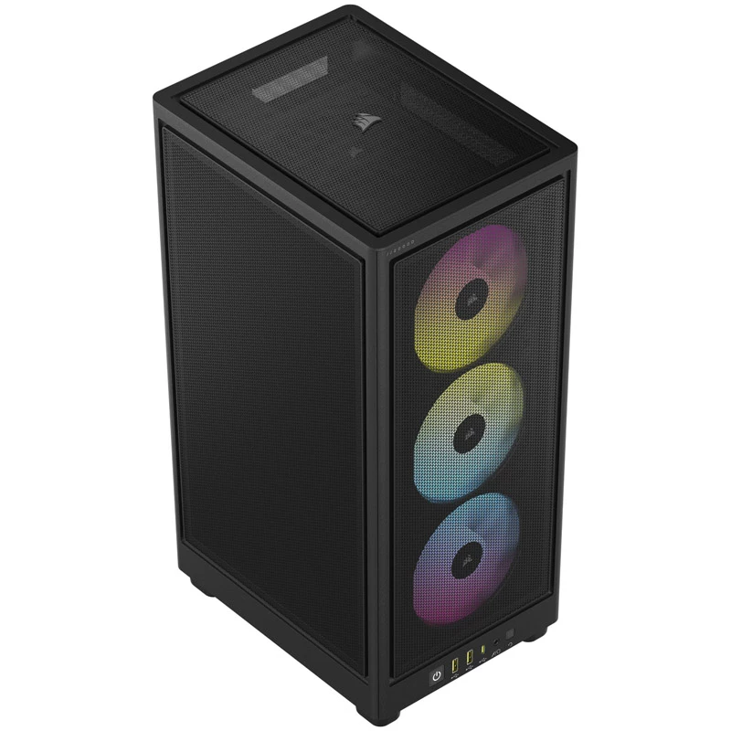 Corsair RGB AIRFLOW Case PC 2000D nero Mini-ITX incluso alimentatore No SFX