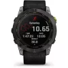 Orologio sportivo Garmin Enduro 2 Sapphire Solar 35 mm, schermo tattile MIP 1,4" 280 x 280, 32 GB, GPS, Wi-Fi, cassa in titanio DLC Carbon Grey, cinturino nero