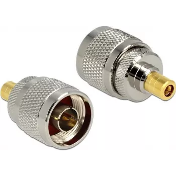 Delock 88869 adattatore RF, N maschio a SMB maschio, nichelato, argento