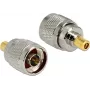 Delock 88869 adattatore RF, N maschio a SMB maschio, nichelato, argento
