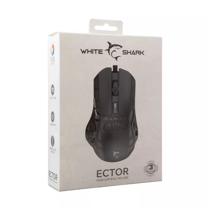 Mouse White Shark GM-5016 Ector nero USB