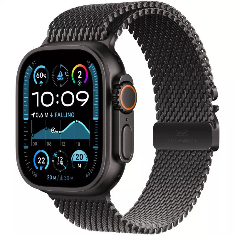 Cinturino Milanese in titanio nero 49 mm – L