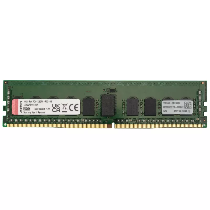Kingston Server Premier - DDR4 - 16 GB - DIMM 288-PIN - 3200 MHz / PC4-25600 - CL22 - 1.2 V - registrata - parità - ECC