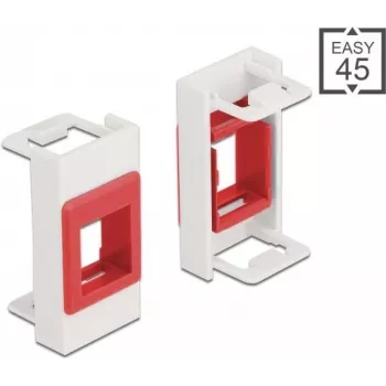 Supporto keystone DeLOCK Easy 45 modulo 22,5 x 45 mm bianco/rosso