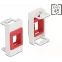 Supporto keystone DeLOCK Easy 45 modulo 22,5 x 45 mm bianco/rosso