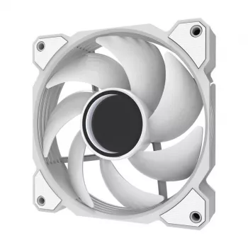 Ventola di raffreddamento Darkflash DR08 (bianco) — ventola per case/CPU, modello DR08 bianco, singola ventola da 120 mm