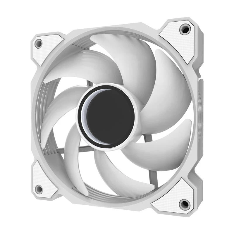 Ventola di raffreddamento Darkflash DR08 (bianco) — ventola per case/CPU, modello DR08 bianco, singola ventola da 120 mm