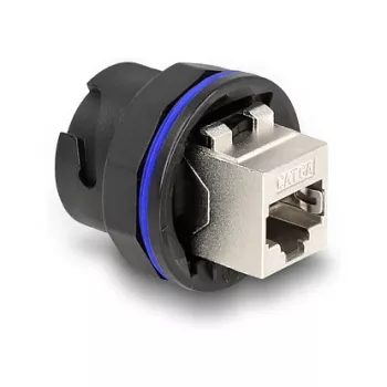 DeLOCK 67048 Presa da incasso / accoppiatore RJ45 Cat.6A, nero