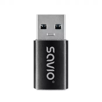 Adattatore cavo video Savio AK-81 USB Type-C USB Type-A nero